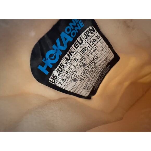 Hoka One One Ora Primo Womens Size 7.5 Vanilla Slip On Insulated Shoes 1141570 - Picture 8 of 9